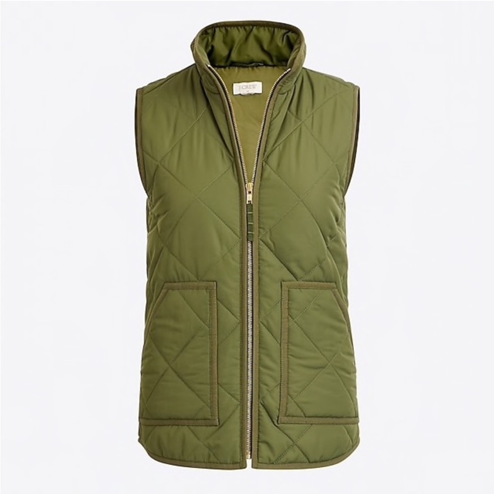 J. Crew olive quilted vest
